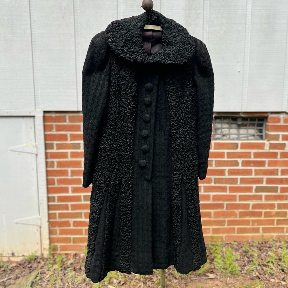 Art Deco Wool and Persian Lamb Coat